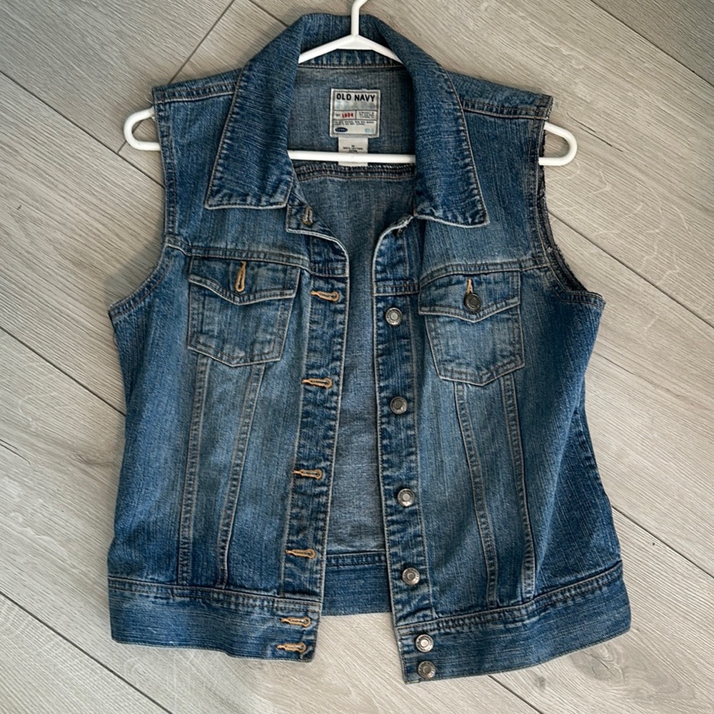 Old Navy Classic Blue Denim Vest